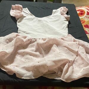 ARSHINER Girls Pink Ballet Tutu Dress with Sparkle Overlay